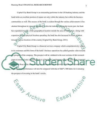 Financial Research Report