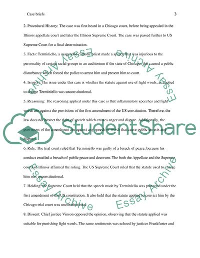 10 Legal Case Briefs