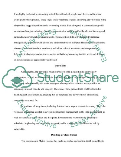 Volunteering in the Community