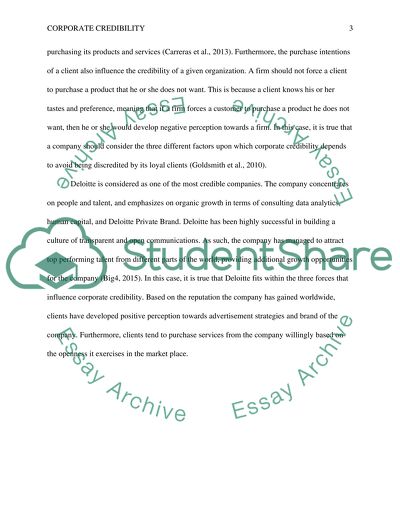 Corporate Credibility