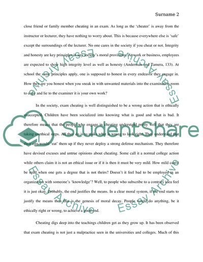 Exam Cheating As An Ethical Breach