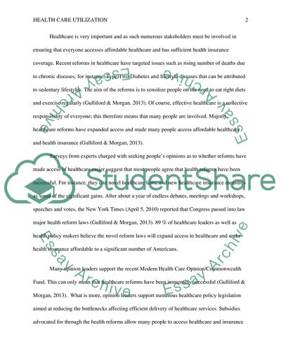 Health Care Utilization