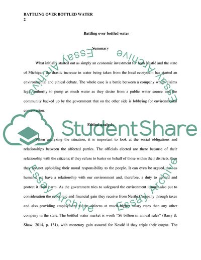 Battling over Bottled Water