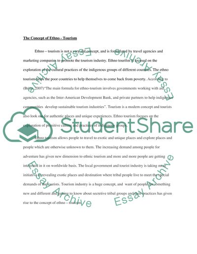 Ethno-Tourism and His Concept and Importance