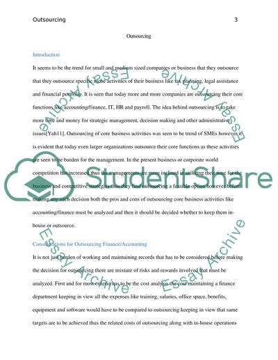 The benefits and drawbacks of finance and accounting outsourcing