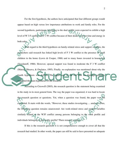 Profiles of Attribution of Importance to Life Roles and Their Implications for the Work-Family Conflict