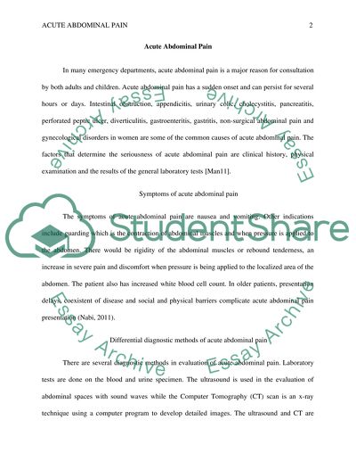 ACUTE ABDOMINAL PAIN IN ADULTS AND CHILDREN
