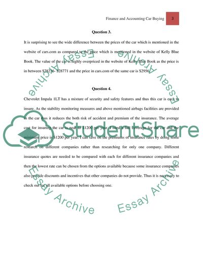 Financial Issues of Car Buying