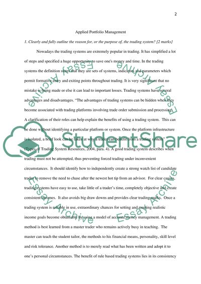 Applied Portfolio Management