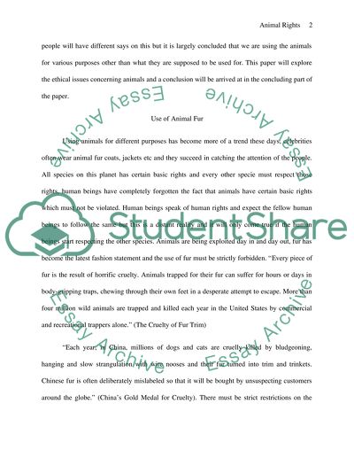 All Animals are Equal: Ethical Issues of Use of the Animals