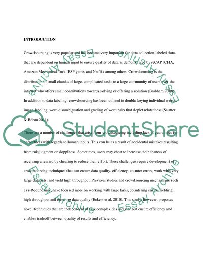Efficient Crowd-sourcing Techniques for Large Tasks