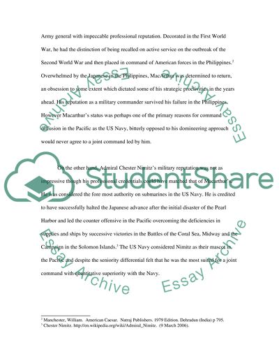 Pacific War: Architects of Success Macarthur or Nimitz
