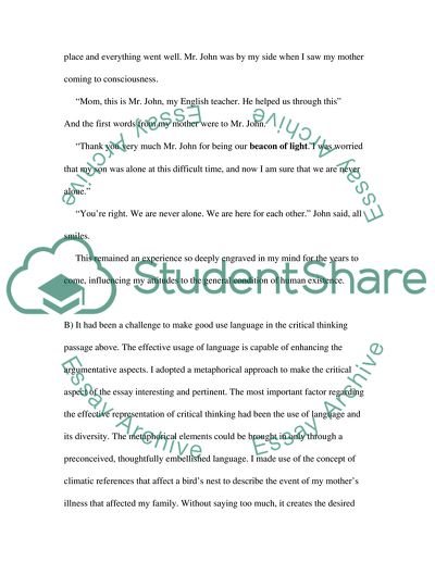The Use of Language in the Critical Thinking