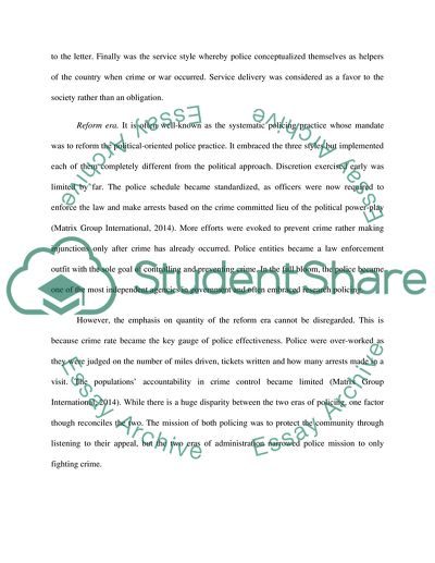 Foundations of the Development and Functions of Police