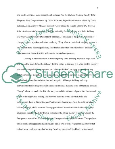 John Ashbery as an Avant-Garde Poet of the Post-Modern Period