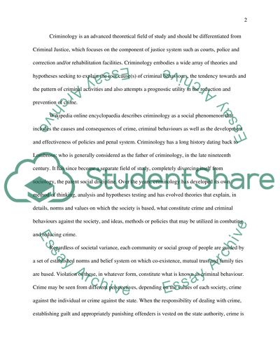 Contemporary Criminology Theories and the Changing Conditions of the Post Modern Society