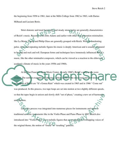 Stephen Michael Reich Biography