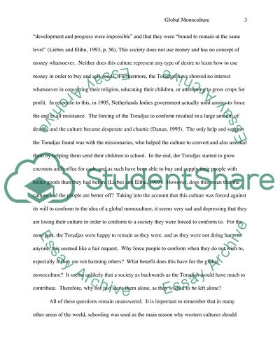 Topic: Evaluate the proposition that a global monoculture will destroy diversity and difference