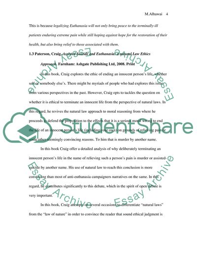 Legality of Euthanasia