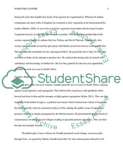 The Philosophy and Life of Mahatma Gandhi