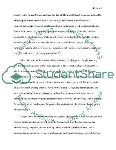 The use of the internet among the youth fosters social cohesiveness