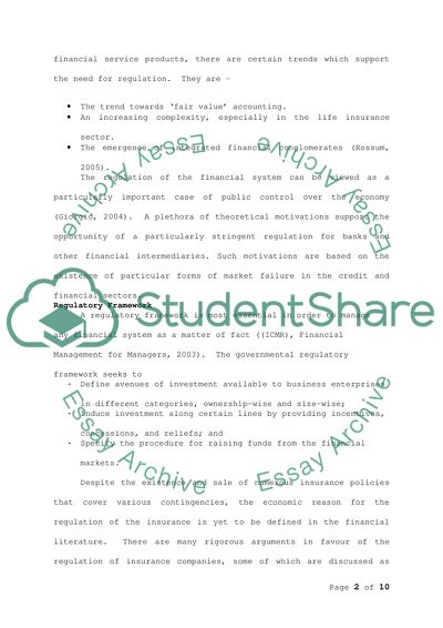 Conditions and Processes in the Sale of Insurance and Financial Services Products