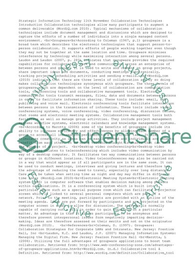 Collaboration Technologies