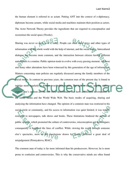 Diplomatic Processes via the Internet