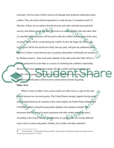 The hypothesis of treaties