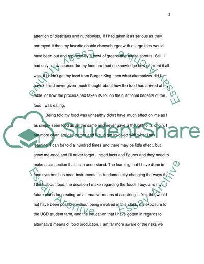 Reflecting on Food Systems: Alternatives for the Future