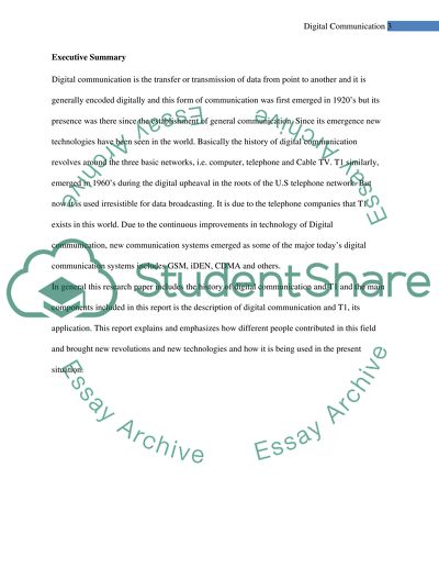 History of Digital Communication