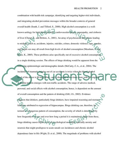 Promotion of Health within Adult Nursing