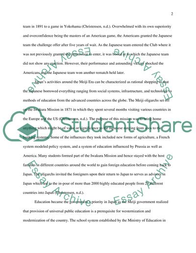 Role of Education in the Modernization of Japan