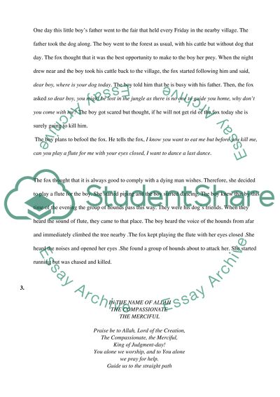 World Literature Comparison Work with some Creative Writing. An elegy and Folklore