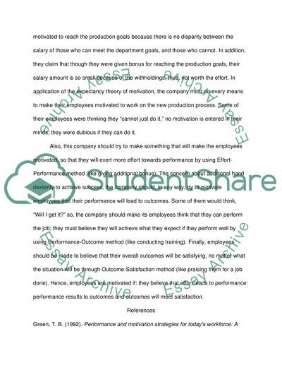 The Three Key Components in the Expectancy Theory of Motivation