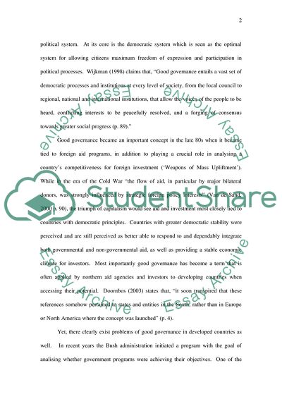 Good Governance in Chile and Argentina