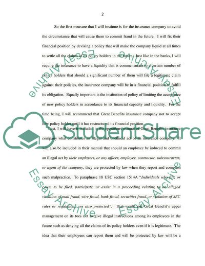 The Conduct of Health Insurance Policy Fraud in the Rainmaker