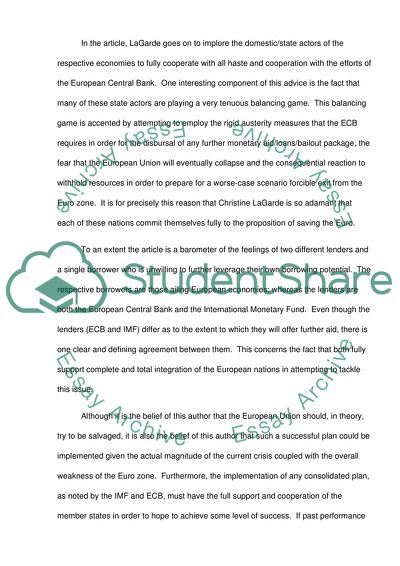 Euro-Debt Crisis and the European Union