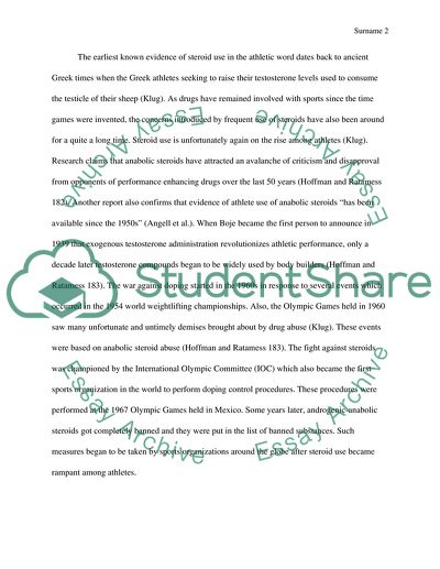 The Relationship between Athletes and Performance-Enhancing Drugs or Steroids