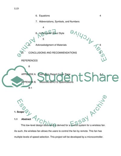 Low-Level Design of Wireless Fan