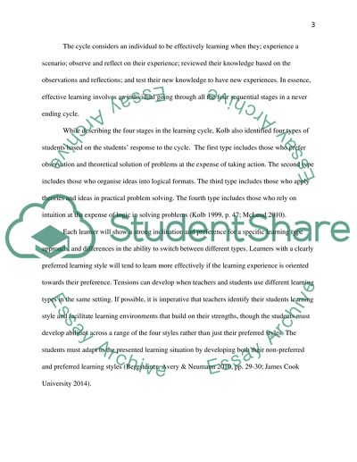Kolbs Cycle Position in Planning Church Strategy