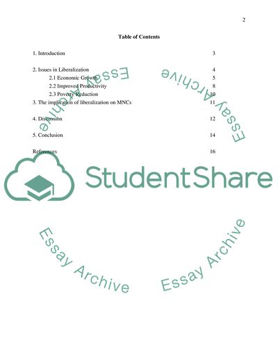 The Issues Associated with Liberalizing Trade by Multinational Corporations