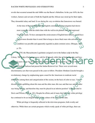 Racism White Privileges and Stereotypes