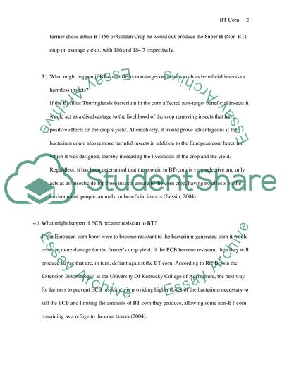 The European Corn Borer Infestations