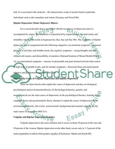 Types of Depressions and Treatment Recommendations for a Client Facing Depression