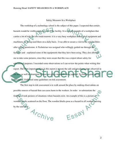 Assignment 3: Safety Policies & Regulations in Organizations