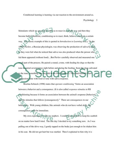 Psychology true learning