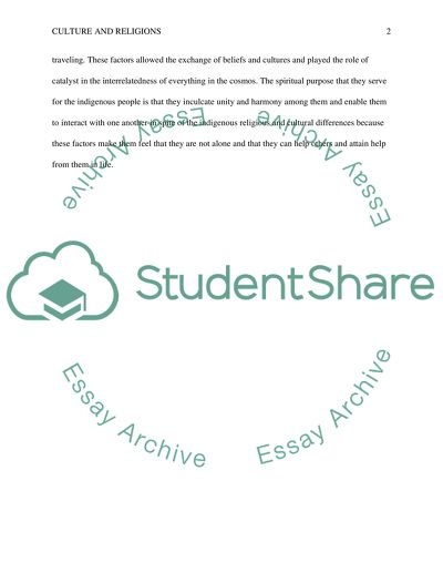 Culture and religions