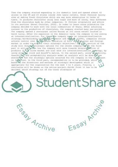 Corporate Culture and Strategy: Hotel Chocolat