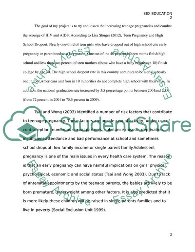 Designing a Sex Education Program